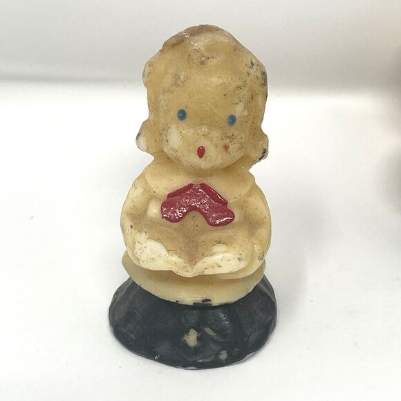 Vintage Gurley Candles Christmas Carolers Lot of 4 Wax Holiday Figures 1950's - Picture 2 of 16